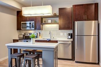 Open kitchen layouts with custom islands